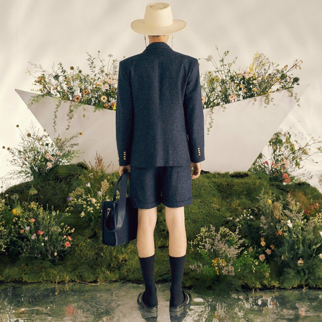 BLANKESPACE Áo Blazer BLACKSAND Blazer Vải Dạ Cát Thời Trang Nam Nữ Unisex