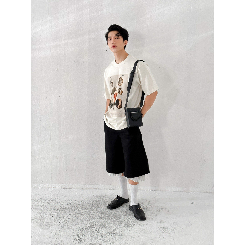 BLANKESPACE Áo Thun Tay Ngắn Snail Tee Vải Cotton Thời Trang Nam Nữ Unisex