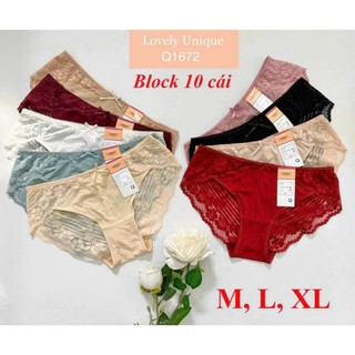 Set 5 quần Lovely 1672 thun lạnh phối ren cực đẹp mềm mịn mát - Kho Đồ Lót Như Phi