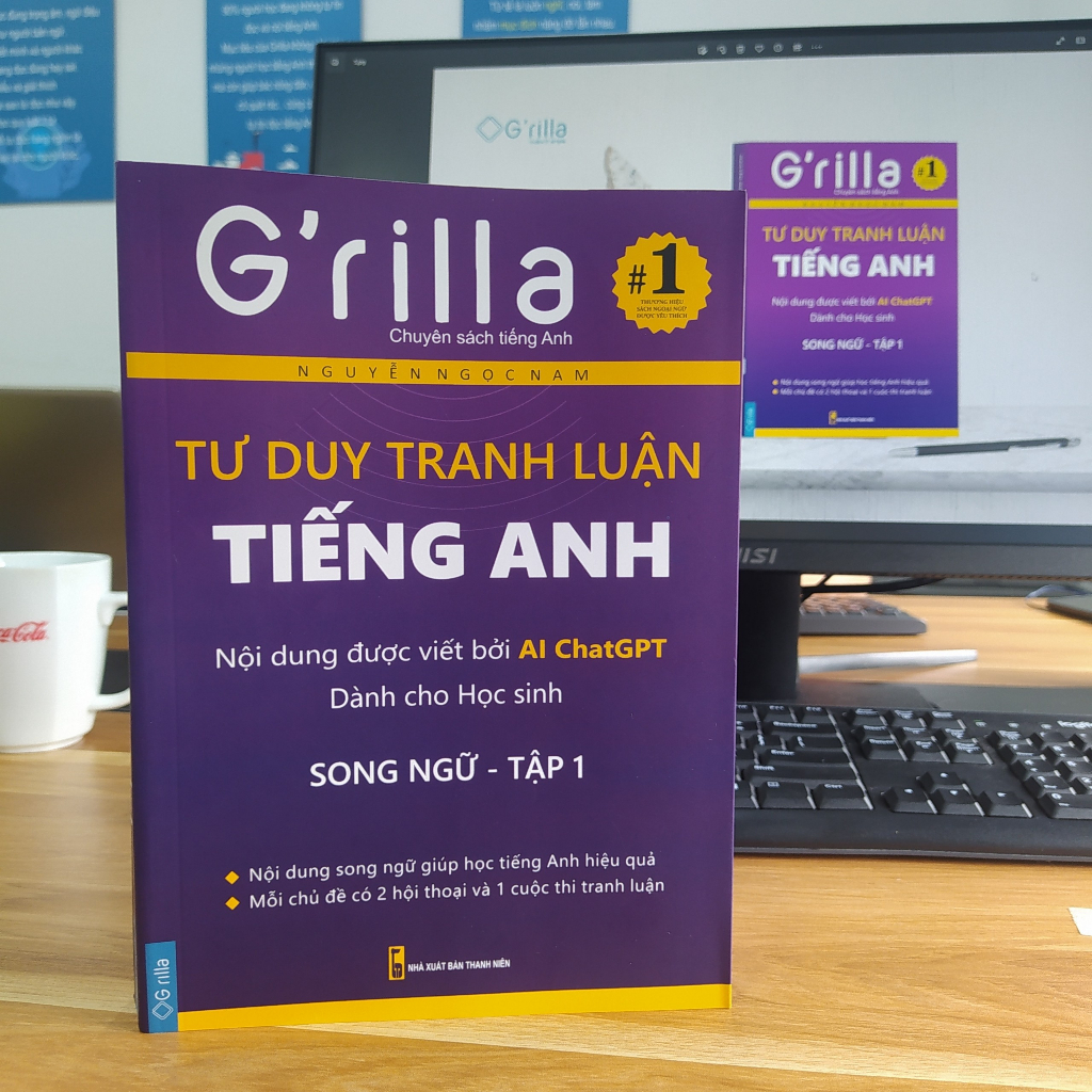 Sách Tư duy tranh luận tiếng Anh tập 1 GRILLA, kèm App miễn phí trọn đời