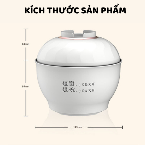 Bát Điện Đa Năng, Ca Nấu Mì Nắp Dạng Bát Đựng Siêu Hot, Công Suất 3500W Có Bảo Hành