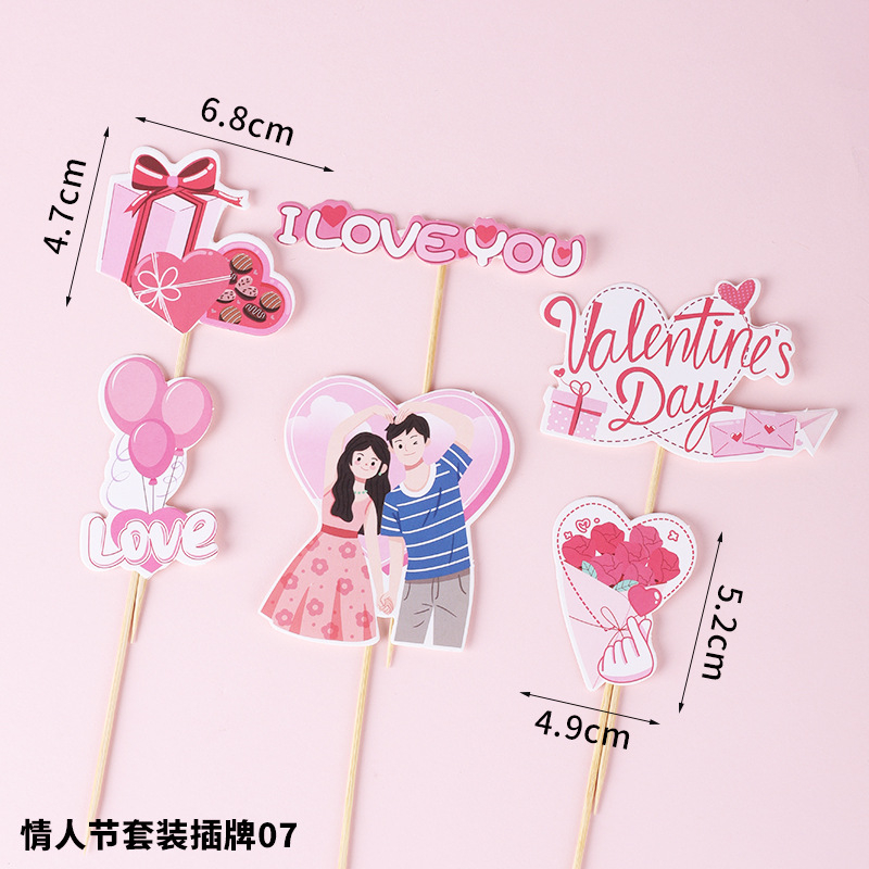 - Que cắm BE MY LOVE -Trang trí bánh sinh nhật bánh kem