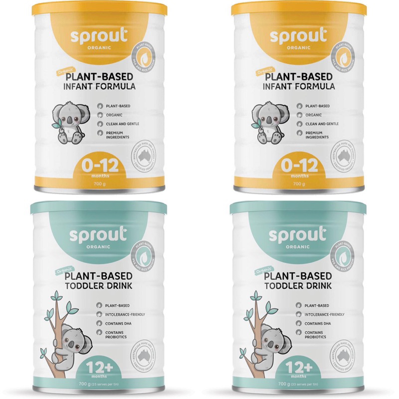 Sữa gạo hữu cơ Sprout Organic Úc 700g cho bé dị ứng đạm bò và bdn Lactose