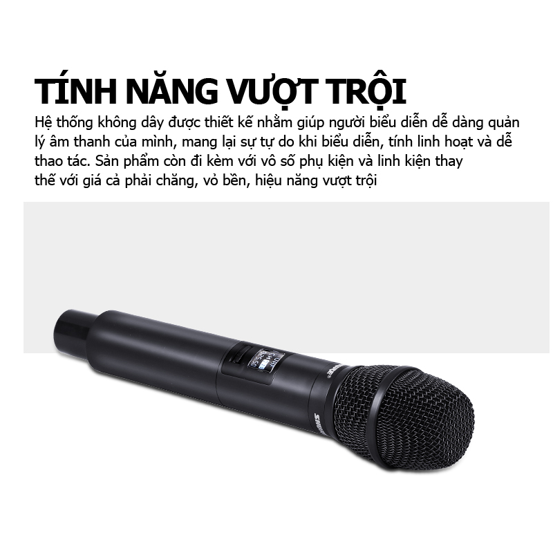 Micro không dây cao cấp,GXLD4 microphone wireless,micro hát karaoke không dây chống hú
