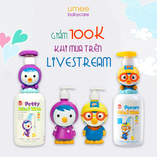 Combo Sữa Tắm Gội & Kem Đánh Răng Pororo Hàn Quốc Cho Bé