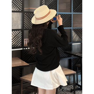 [RÁCH STORE] Áo thun nón tay dài - 0161 - trơn - 2 nút