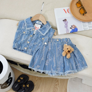 8/30kg Sét bò xước Áo và chân váy sành điệu