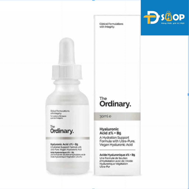 Tinh chất cấp nước, phục hồi da The Ordinary Hyaluronic Acid 2% + B5 và Niacinamide 10%