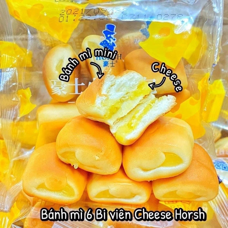[ thùng 500gr] Bánh mì viên phô mai