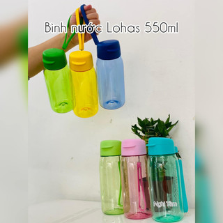 Sale Bình nước Lohas 550ml - Nhựa nguyên sinh an toàn, đựng nước cam không bị đắng trong 6-8h