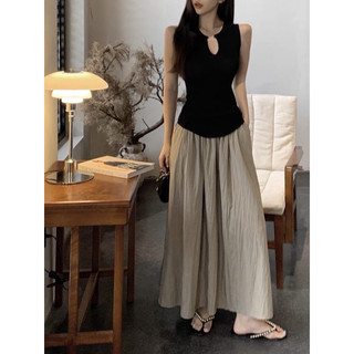 Sét áo thun gân +chân váy midi (cv dài 103cm, có túi)