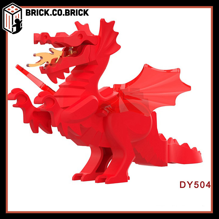 Mô hình Medieval Fire Dragon Lion King Knight Mount  Đồ chơi Lắp ráp Rồng Chiến Đấy Thời Trung Cổ DY501-DY504