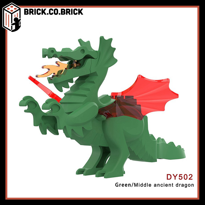 Mô hình Medieval Fire Dragon Lion King Knight Mount  Đồ chơi Lắp ráp Rồng Chiến Đấy Thời Trung Cổ DY501-DY504