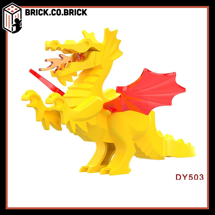 Mô hình Medieval Fire Dragon Lion King Knight Mount  Đồ chơi Lắp ráp Rồng Chiến Đấy Thời Trung Cổ DY501-DY504