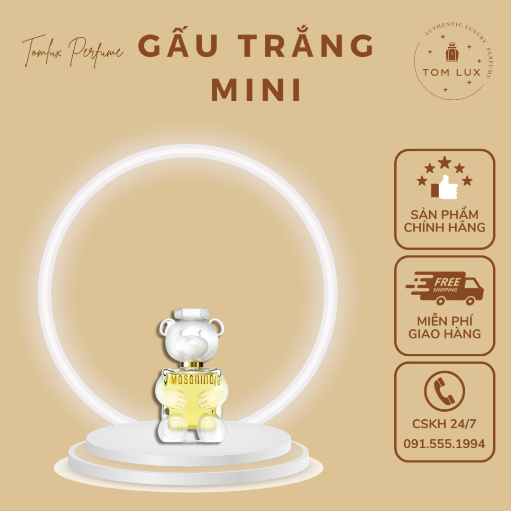 (MINI) Nước Hoa Nữ Moschino Toy 2 EDP TomLux 5ml DẠNG CHẤM (Gấu Trắng)
