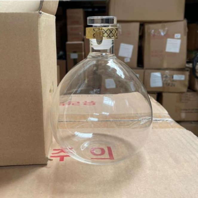 Bình Thuỷ Tinh 1500ml Ngâm Rượu Hình Bầu Lùn Kèm Đai Khoá