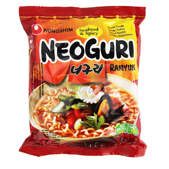 Lốc 5 Gói Mì Nongshim Neoguri Hải Sản Cay 120g - Mì Nước Neoguri