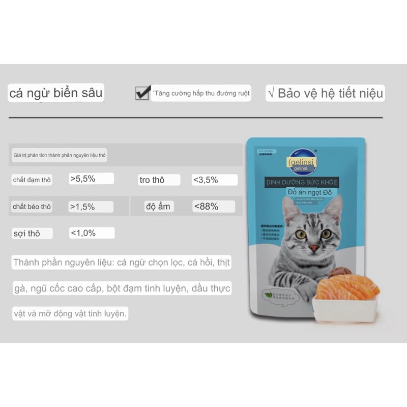 Pate Gelinsi Thịt Viên Dành Cho Mèo Từ 3 Tháng Tuổi - 90g