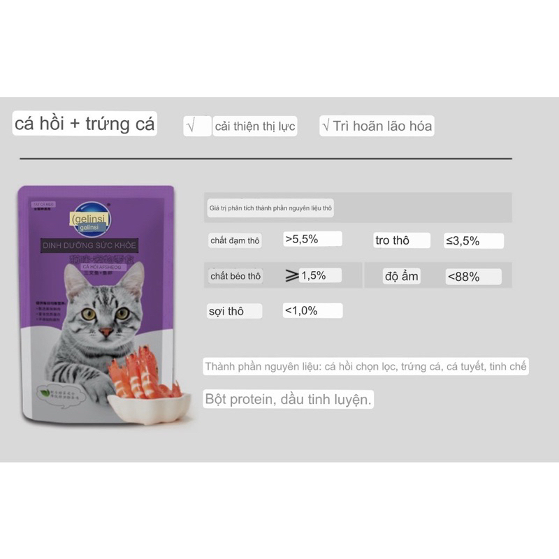 Pate Gelinsi Thịt Viên Dành Cho Mèo Từ 3 Tháng Tuổi - 90g