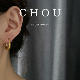 Bông tai titan, khuyên tai titan chữ u | chou accessories |