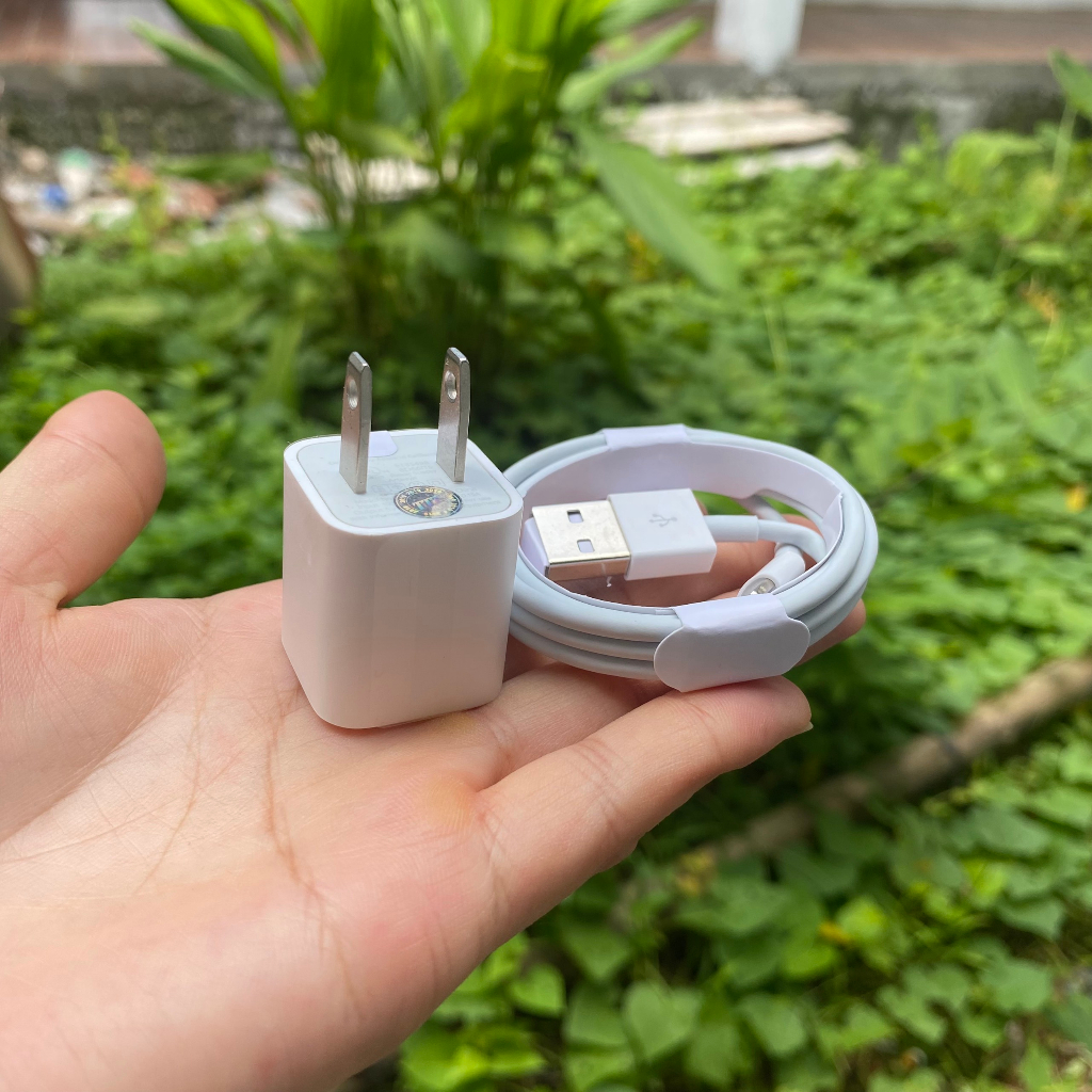 Bộ củ sạc và cáp sạc 1 mét cho ip 5/6/7/8/x tới 11PRM MÀU TRẮNG CỰC XINH