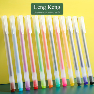 Bút Gel Màu Resun ngòi 0.5mm văn phòng phẩm Leng Keng bút Muji bản dupe 12 màu cao cấp