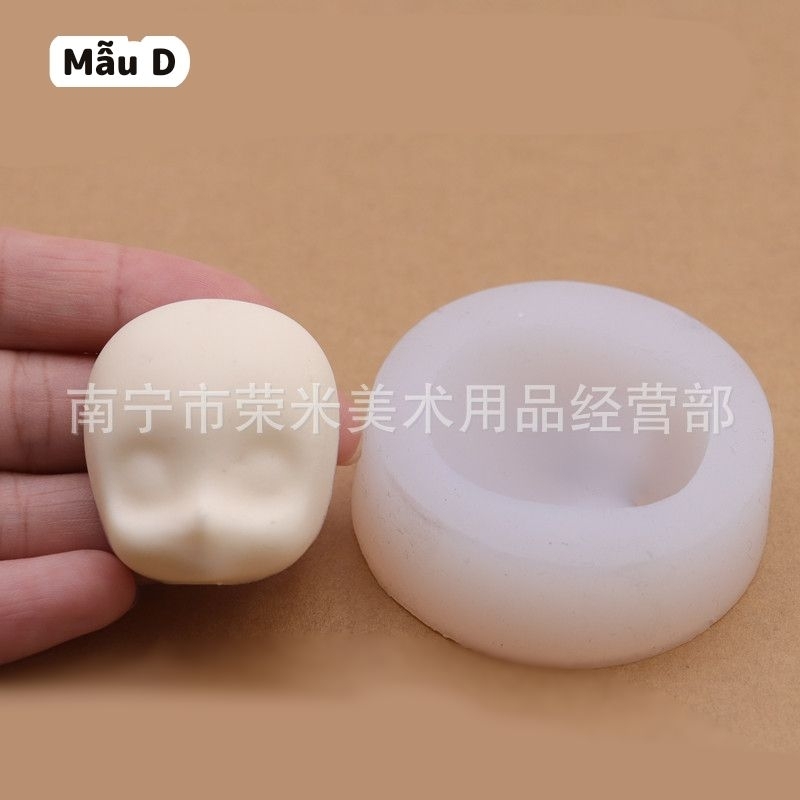 Khuôn nendoroid silicone mặt chibi làm tượng đất sét