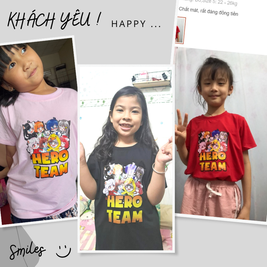 Áo thun trắng bé trai bé gái in hình Phong Cận trong Hero Team, áo phông trẻ em chất đẹp mềm mịn từ 10kg - 65kg