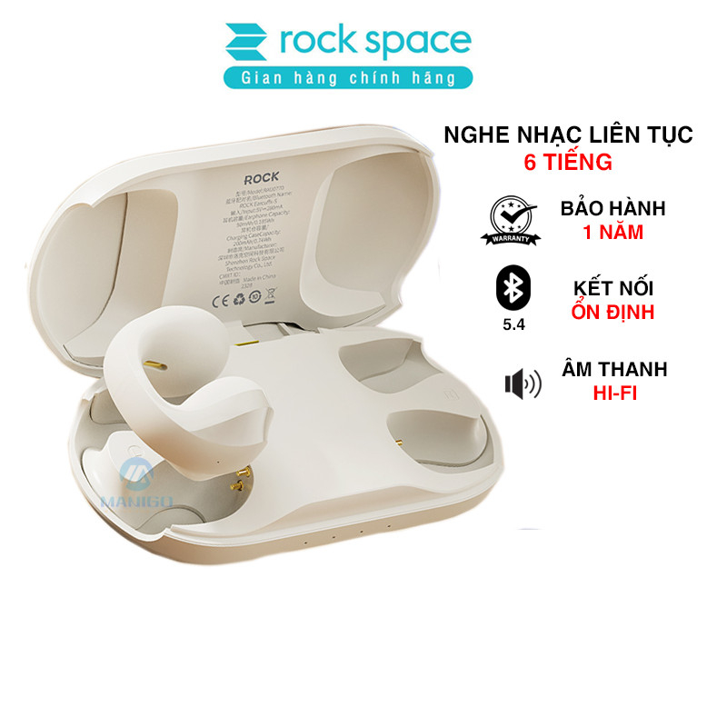 Tai nghe Bluetooth không dây kẹp vành tai TWS Rockspace Sound EarCuffs nghe nhạc lên đến 20h Hàng chính hãng có BH