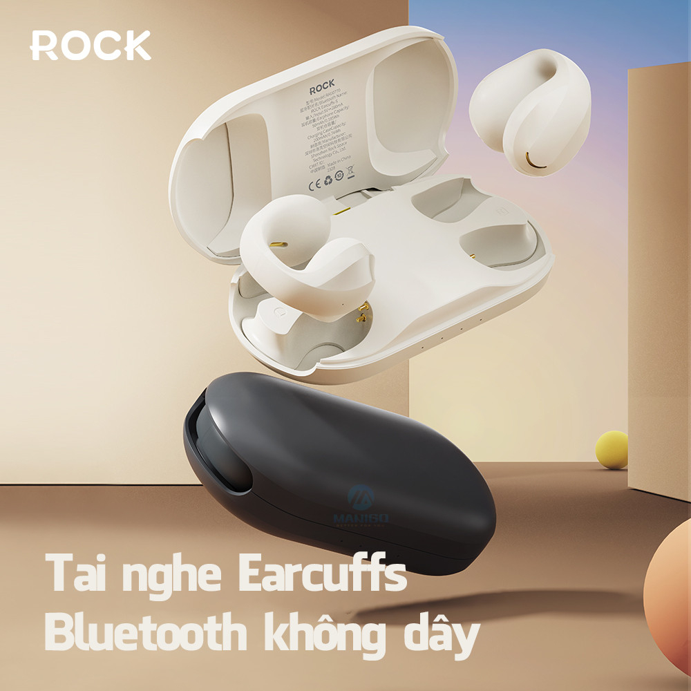 Tai nghe Bluetooth không dây kẹp vành tai TWS Rockspace Sound EarCuffs nghe nhạc lên đến 20h Hàng chính hãng có BH