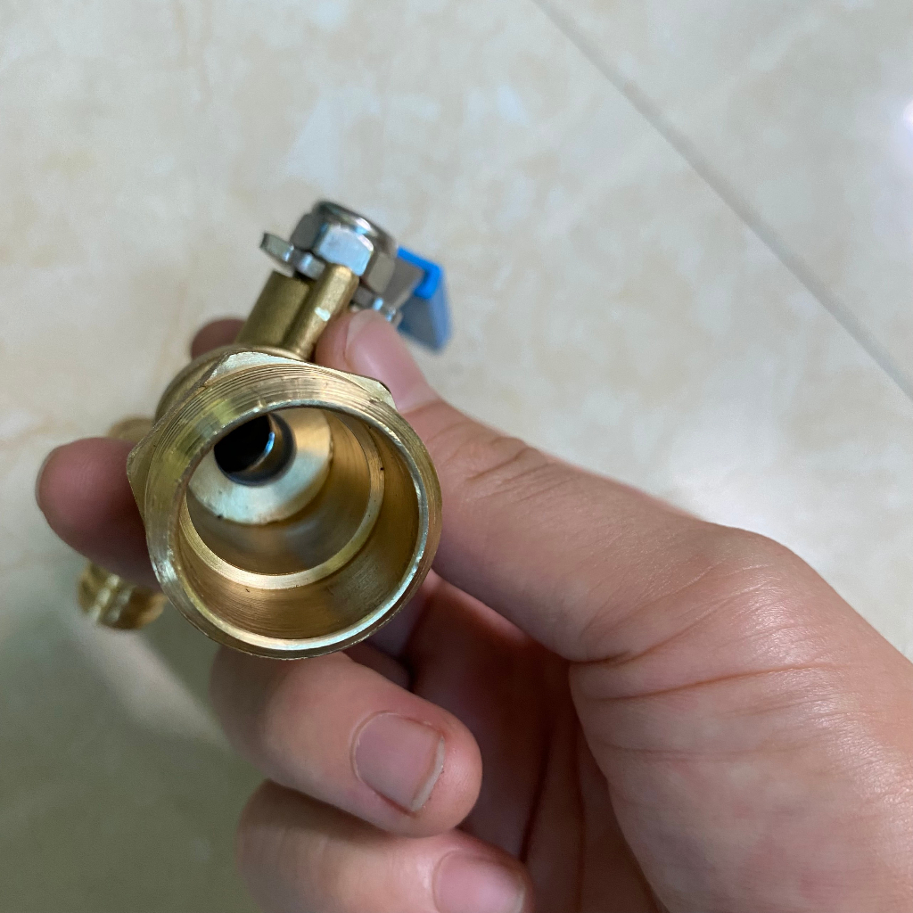 Vòi xả đồng Minh Hoà phi 21, 27 tay gạt