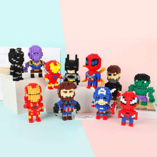 Lắp ráp siêu nhân, siêu anh hùng Marvel Disney, Đồ chơi lắp ráp IronMan,Spiderman,Captain,Thanos...
