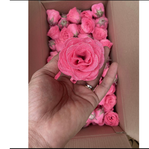 Thùng 200 Bông Hoa Nhũ ,Hàng Loại 1,Nhũ Sáng Màu,Bông To,Không Rụng Nhũ Hoa hồng nhũ siêu đẹp