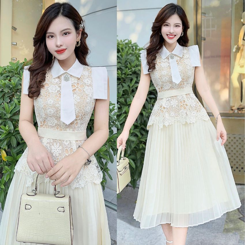 Đầm dự tiệc siêu sang ren phối voan cực xịn, kèm tag đá - XU XU SHOP - Váy ren thiết kế đi đám cưới, sự kiện nổi bật