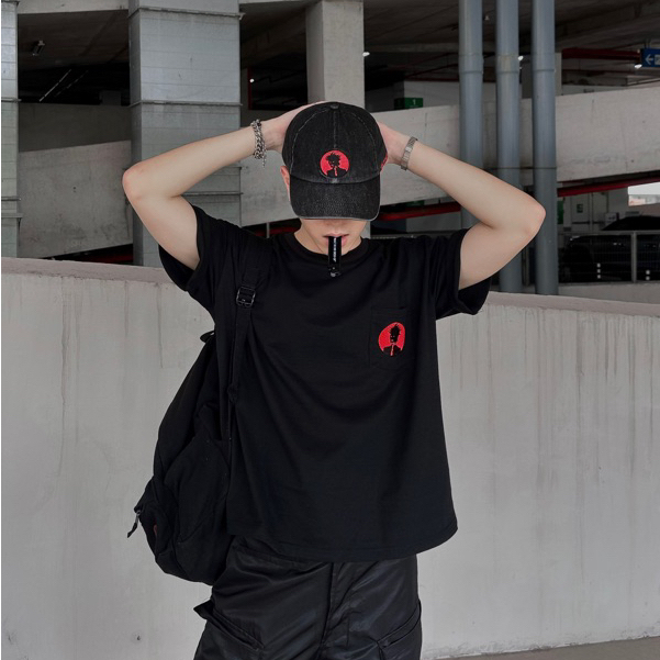 Áo Thun thêu Boxy   Pocket 100% Cotton  -  Local Brand chính hãng.