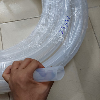 1m Ống Silicon trong suốt cấp thực phẩm phi 25 phi 31 đường kính trong 25mm ngoài 31mm dày 3mm