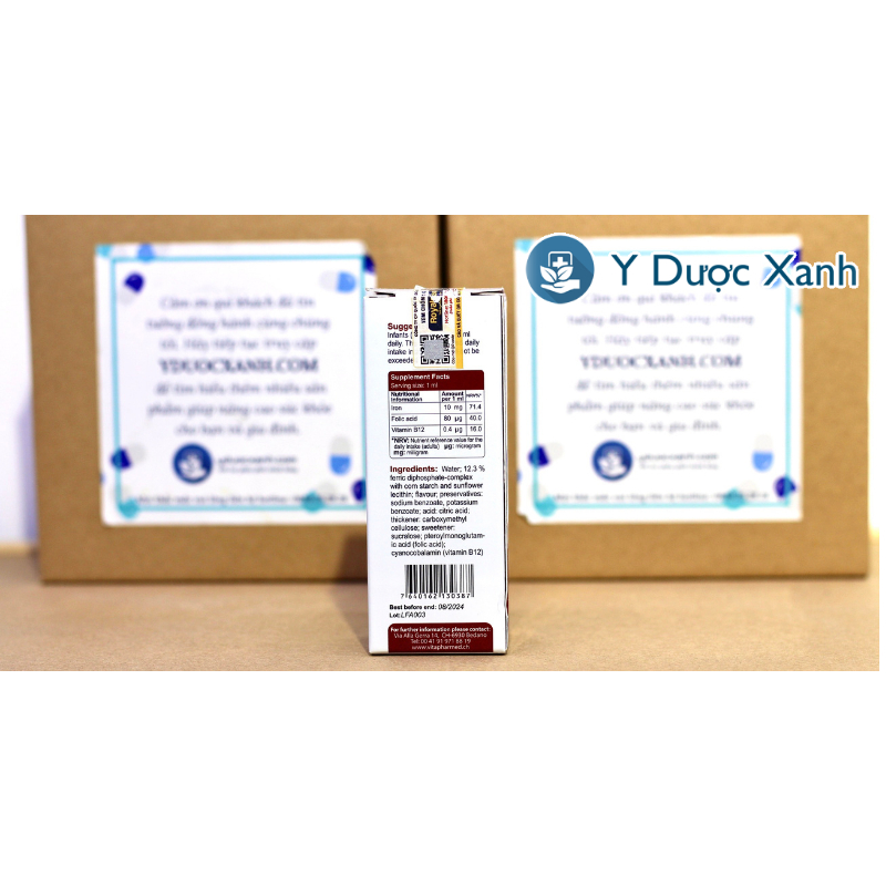 Phòng Khám, Nhà Thuốc - VIVAKIDS FEROSIS DROPS 30ml, Bổ sung sắt vitamin cho bé - Y Dược Xanh