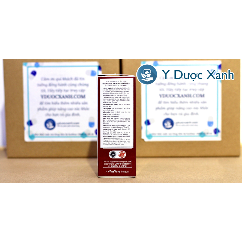 Phòng Khám, Nhà Thuốc - VIVAKIDS FEROSIS DROPS 30ml, Bổ sung sắt vitamin cho bé - Y Dược Xanh