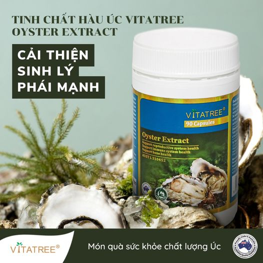 Combo 2 hộp tinh chất hàu Vitatree Oyster Extract 90 viên, tăng cường sinh lý nam của Úc