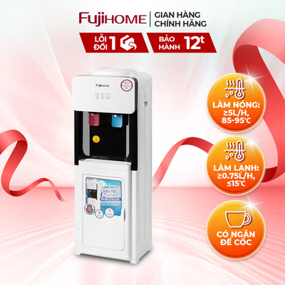 Cây nước nóng lạnh FUJIHOME WD2002E làm lạnh điện tử, có ngăn để cốc chén, tiết kiệm điện năng