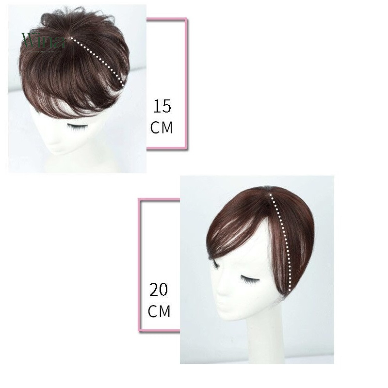 Tóc Thật Mái Hói Nữ Phủ Đỉnh Che Bạc Xoáy Da Dành Cho Tóc Tém Nữ 4D 25cm MH-096 | WinaWigs