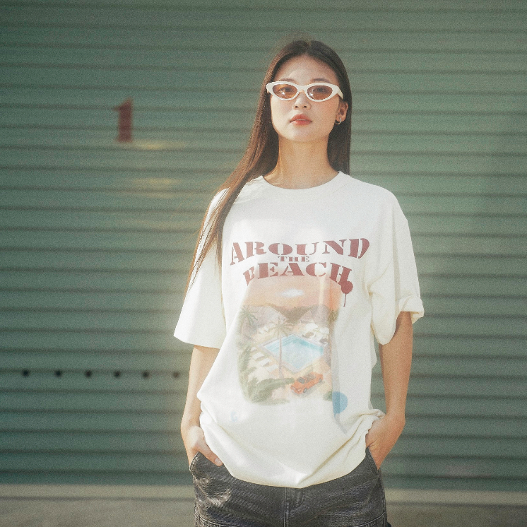 Áo thun nam nữ oversize CANDLES RESORT T-SHIRT hình in khổ lớn sắc nét chất liệu cotton 100% 280gsm