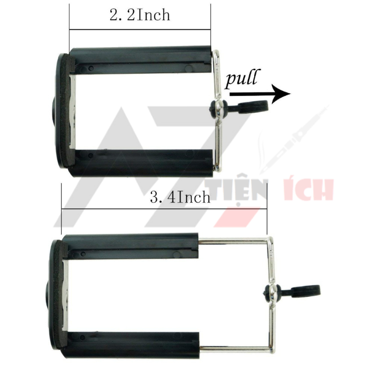 Đầu kẹp điện thoại cho gậy 3 chân livestream, gậy chụp hình, tripod minI