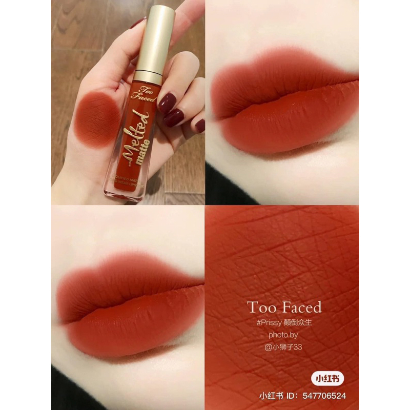 SON KEM TOO FACED SẴN 3 MÀU SELL OUT / LADY BALL / PRISSY HÀNG CHÍNH HÃNG