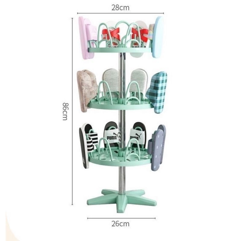 Kệ phơi giày dép 3 tầng thanh inox