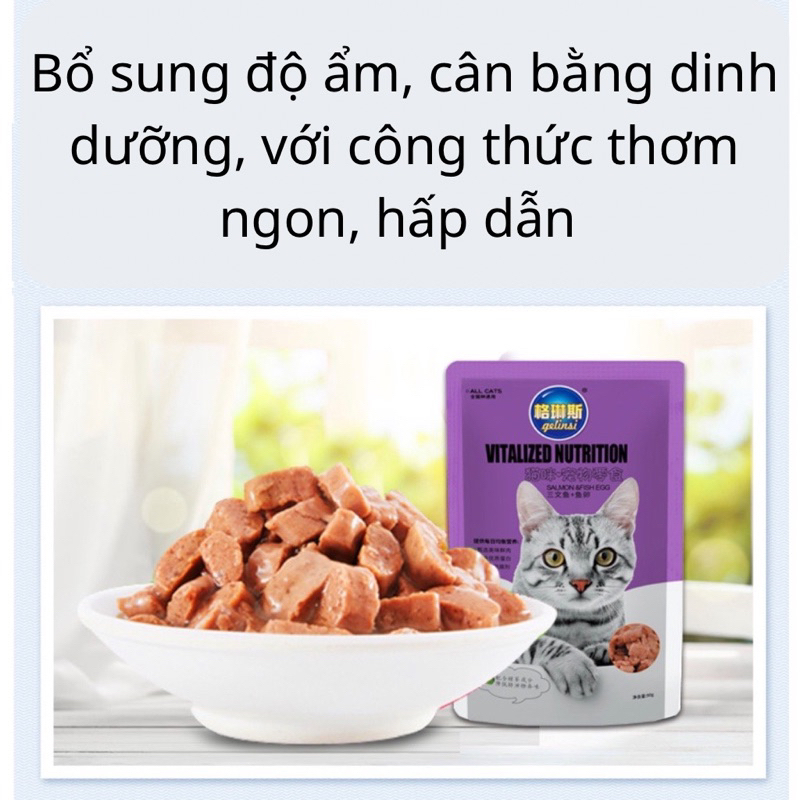 Pate Gelinsi Thịt Viên Dành Cho Mèo Từ 3 Tháng Tuổi - 90g
