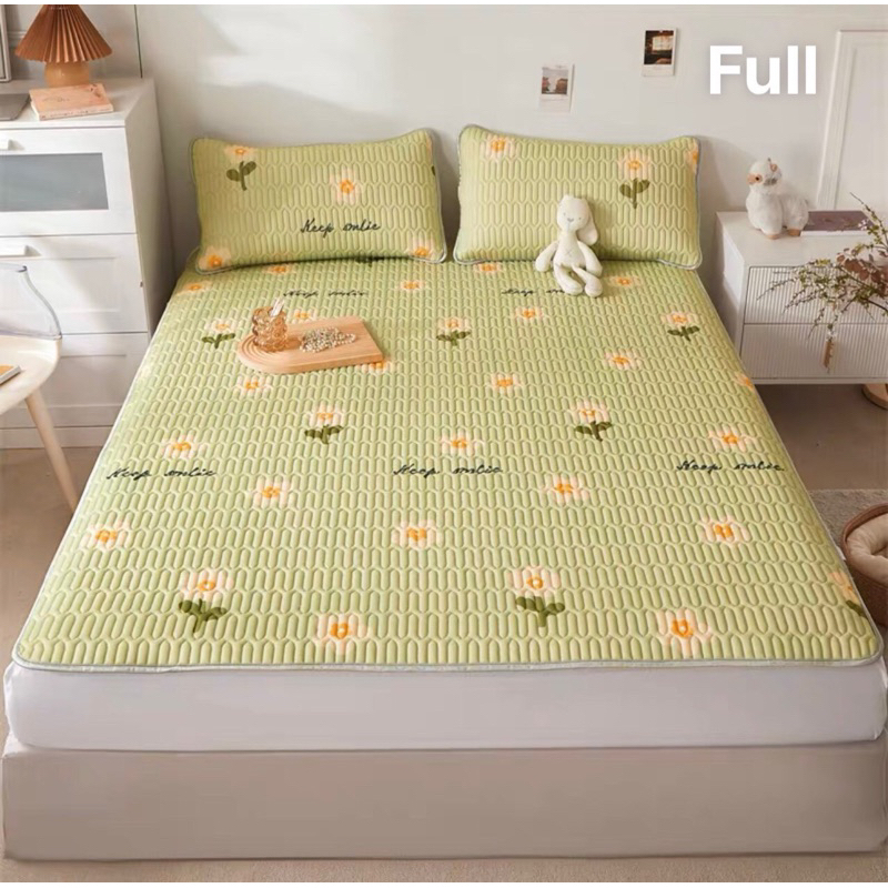 Chiếu Điều Hòa Cao Su Non TENCEL.LATEX In Hình 3D-5D Siêu Mát - Tặng Kèm 2 Vỏ Gối