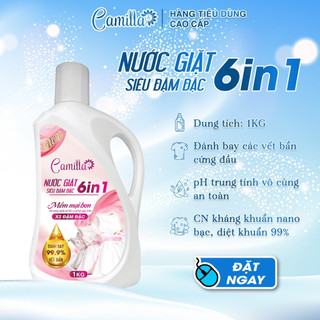 Nước Giặt Xả Vải Kháng Khuẩn Camilla 1Kg - Hương Jennie, Siêu Đậm Đặc - 1Kg