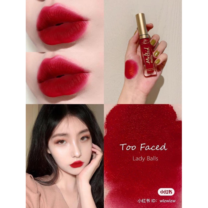 SON KEM TOO FACED SẴN 3 MÀU SELL OUT / LADY BALL / PRISSY HÀNG CHÍNH HÃNG