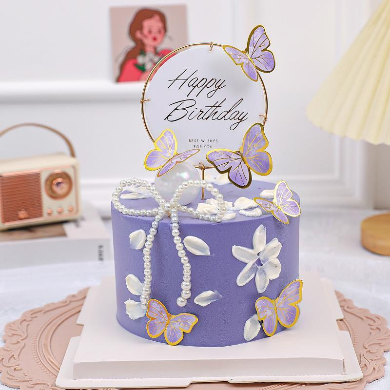 - Nơ ngọc -Trang trí bánh sinh nhật bánh kem